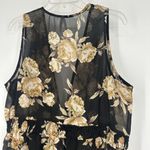 Live 4 Truth  Black Beige Sheer Maxi Kimono Cover Up Smocked Button Close Size 1X Photo 6