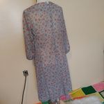 American Vintage Lady Mendal Cottage Core Floral Night Dress Sheer Thin Floral Vintage Large Photo 11