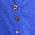 Soft Surroundings  Royal Blue Cotton Short Sleeve Dress Boho Cottagecore  XS Photo 5