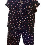Kate Spade  Blue with pink polka dots cropped pajamas Size Large Photo 0