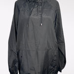 Tommy Hilfiger Black Windbreaker Jacket Spell Out Logo Nylon Pullover 90s Small Photo 0