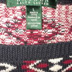 Ralph Lauren Lauren‎  Black/Red/ White Aztec Design Sweater Size Large Photo 2