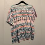 Catherines  Pink and Green Patterned Blouse Photo 1