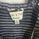 Madewell  texture‎ and thread top Smocked Peplum Stripe Tank Top Xs CP5056 Photo 4
