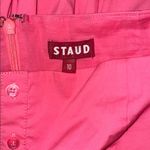 STAUD NWOT  Elio Puff-Sleeve Prairie button down midi pink dress sz 10 Photo 6