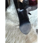 Guess  Black Leather Knee-High Boots with Buckle Detail Photo 6