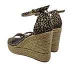 Stuart Weitzman  Floria Wedge Platform Espadrille Sandals Leopard Print‎ US 8.5 Photo 10