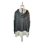 DKNY SUPER SOFT GRAY AND BLACK ZIP UP HOODIE JACKET POCKETS WOMEN SIZE SMALL Photo 4