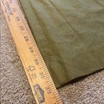 CAbi  Linen Iridescent Olive Green Sailor Button Detail Wide Leg Pants Size 10 Photo 2