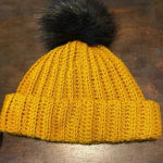 Chunky Oversized Cuffed Fall Winter Beanie Faux Fur PomPom Photo 1