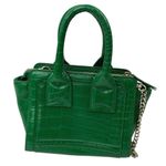 ZARA  Women's Green Leather Croc Embossed Chain Strap Handbag Crossbody Bag Photo 2