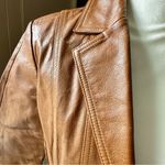 wilson's leather Wilson Maxima Women Sz L Brown Leather Button Up Blazer Jacket Boho Chic Western Photo 6