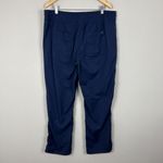 Eddie Bauer  Pants Womens XL Navy Pull‎ On Nylon Hiking Ruched Outdoor Drawstring Photo 5