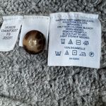 Lands’ End Light Gray Shaker Knit Shawl Collar Sleeveless Belted Sweater Vest L Size L Photo 4