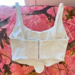 Princess Polly white cream denim corset top Photo 1