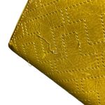 Tory Burch  Mustard Yellow Quilted Leather Full Zip Wallet Photo 4