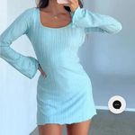 Tiger Mist Light Blue Long Sleeve Dress Photo 0