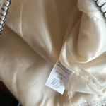 NWT CALLIGRAPHIE Tweed Textured Contrast Stitch Blazer Ivory Black XL Photo 9