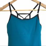 Beyond Yoga  Teal Blue & Black Criss Cross Tank Top Photo 6