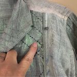 Handmade Nadya Linen Beaded Reversible Artsy Art To Wear Jacket Large Whimsical Photo 13