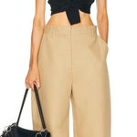 Acne Studios Pommy Satin Pants in Beige 34 New Womens Baggy Trousers Photo 0