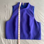 Black Halo - Elegant Blue Women's Crop Top - Size 2 Center Back Hidden Zipper Photo 7