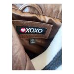 XOXO Women's Vintage Brown Leather Cowgirl Blazer Jacket Size L Photo 4