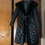 Ellen Tracy  
Hooded Puffer Jacket With Faux Fur Trim - Black Size XL Photo 1