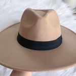 Light brown fedora with black trim, brand new Photo 0
