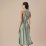 RIHOAS The Green Lapel Plaid Sleeveless Shirt Midi Dress XS Photo 2
