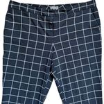 Vince Camuto Black White Squares Dress Pants Straight sz 12 Checkered Windowpane Photo 4