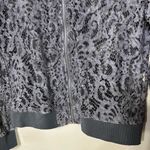 ZARA Blue Grey Lace See Through Full Zip Cardigan With Pockets Size M Photo 2
