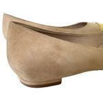 Tory Burch Pointed Suede Ballet Flats in Colorblock Cream and Yellow Photo 5