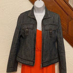 Michael Kors  Jean jacket with leather trim Photo 0