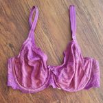 Chantelle  Elegant Magenta Floral Chic Feminine Lace Bra Size 32DD Photo 0