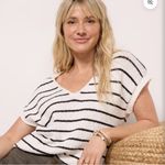 Evereve Stevie Pullover Black White Knit Size Small Photo 0