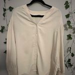 Amazon Elegant Cream Blouse Size XL Tan Photo 2