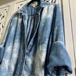 Cloth & Stone Anthropologie Blue Denim Bleach Dyed Tunic Photo 1