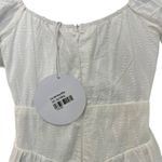 Princess Polly  White Caria Puff Short Sleeve Cut Out Mini Dress size 0 NEW Tags Photo 4