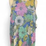 On 34th Women's Blue and pink floral sequin long tank short mini dress Size 2X Photo 0