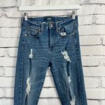 Aero High Rise Jegging Distressed Skinny Jeans Medium Wash Women’s 4 Stretch Y2K Blue Photo 4