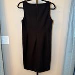 Eileen Fisher  Asymmetrical Neckline Sheath Dress Silk Lined Black Size‎ 6 Photo 3