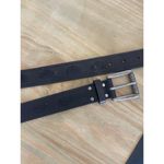 Western Leather Black Floral Embossed Silver Buckle Belt Womens XL Photo 1