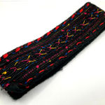 VTG Turtle Fur Black Woven Tapestry Fleece Lined Headband OS Ski Gorpcore Folk Photo 0