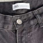 ZARA Black Wide Leg Cargo Jeans Photo 3