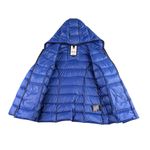 SOIA & KYO Women’s Down Puffer Jacket Blue Hooded Lightweight Size S/P F266 Photo 3