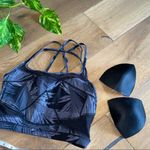 Sweaty Betty  Celestial Yoga Crop Top in Tonal Palm Print Photo 4