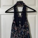 Gal Meets Glam Siena Floral Maxi Dress- Navy Floral Halter Neck Dress- Size 2 Photo 8