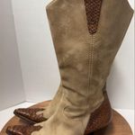 Paul Green Munchen Women Handmade Suede Leather Cowgirl Boots -8 Photo 1