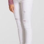 CAbi High Rise Slim Jeans Distressed Stretch Denim White Women’s 0 Photo 1